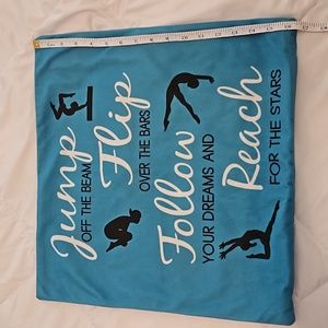 Gymnastics themed pillow case